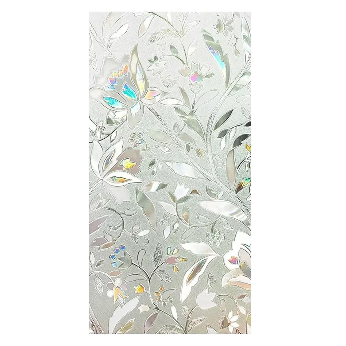 60x300cm 3D Tulip Pattern Self Adhesive Window Privacy Film Static Cling Window Sticker for Home Office