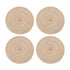 4Pcs Circular Cup Mat Braiding Heat Resistant Bowl Plate Mat Nordic Style Insulation Coaster Khaki
