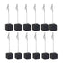 12PCS Card Holder Cube Pine Decorative Table Number Stand Memo Clip Holder for Bedside Decoration Black