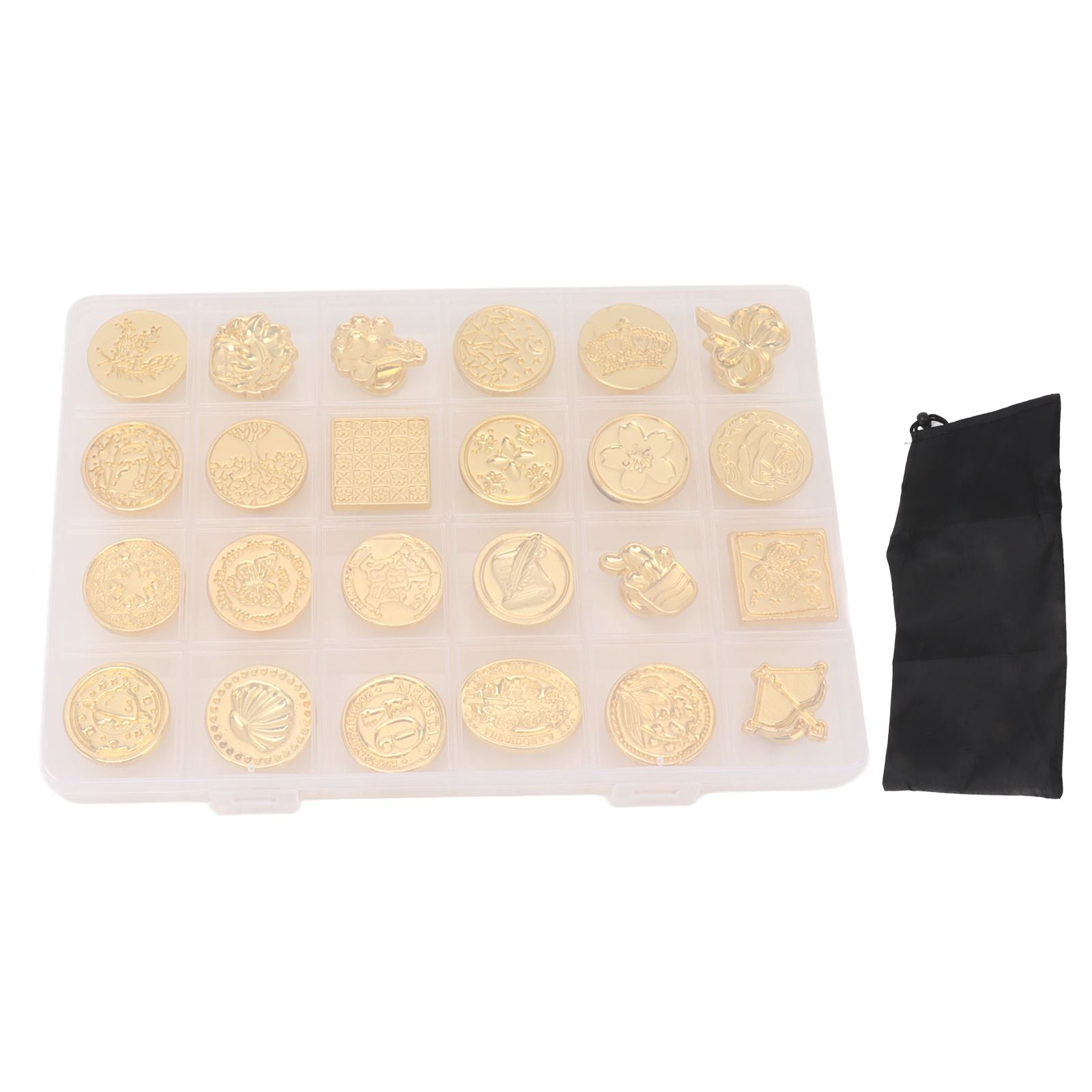 24pcs Removable Sealing Wax Stamps Vintage Wax Seal Stamp Kit With Gift Box For Gift Decoration