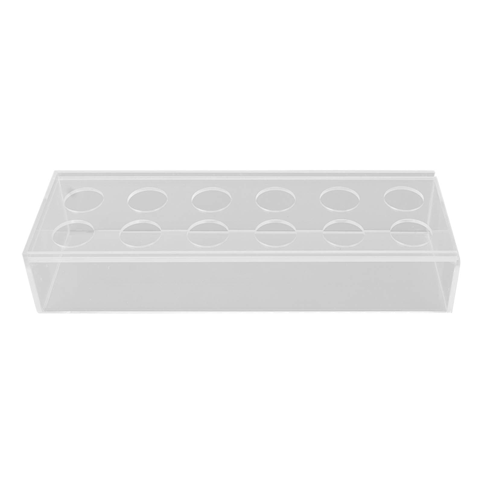 Clear Acrylic Flower Vase Multi Holes Elegant Decorative Long Rectangle Vase for Wedding Home Dining Table Decor 30cm/11.7in