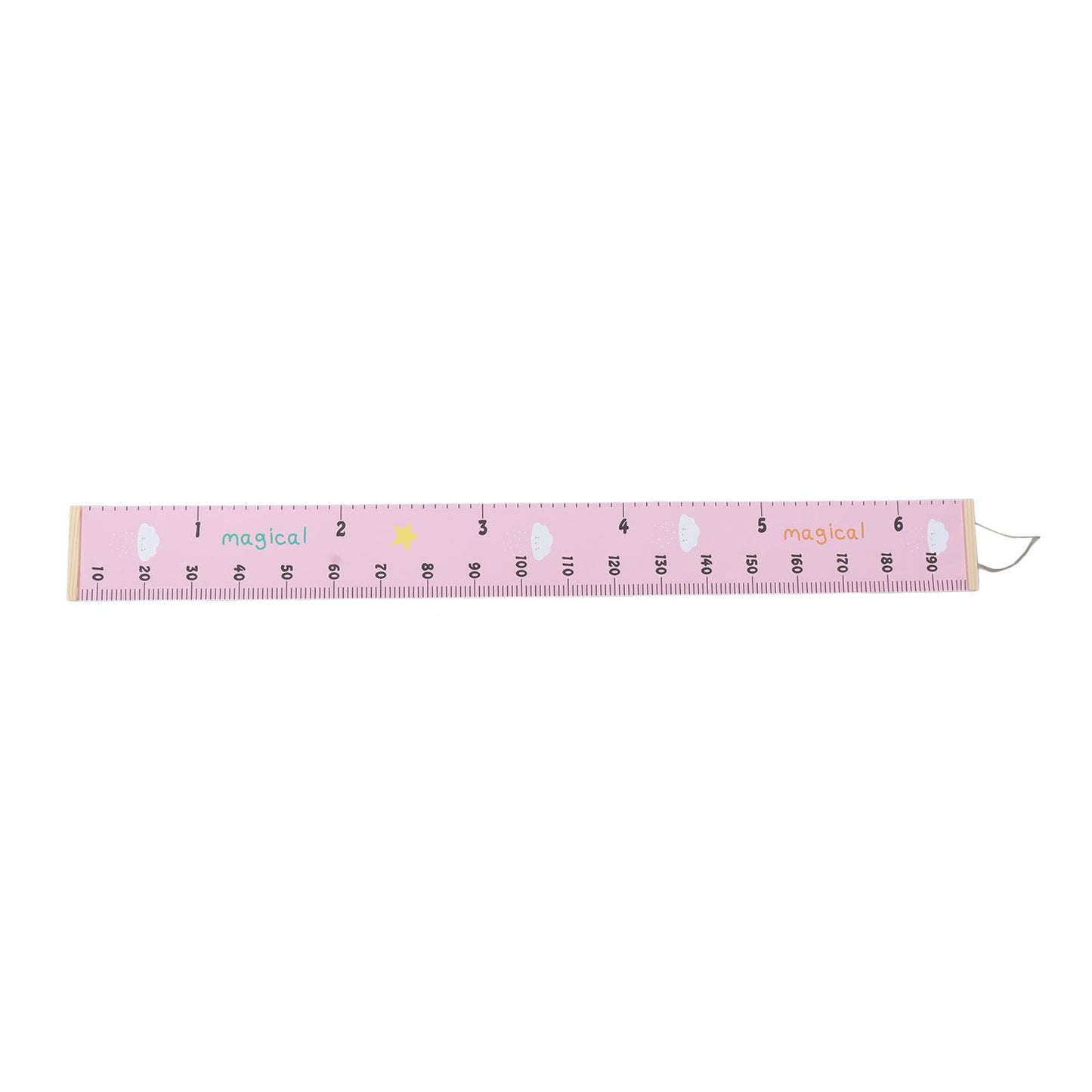 Kids Growth Chart Accurate Baby Height Growth Chart Ruler Removable Canvas Wall Hanging Measurement Chart for Home Pink Cloud