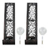 2pcs Wall Candle Holders Exquisite Iron Art Wall Candlestick Durable Antique Candle Scones Wall Decoration for Home Restaurant Office