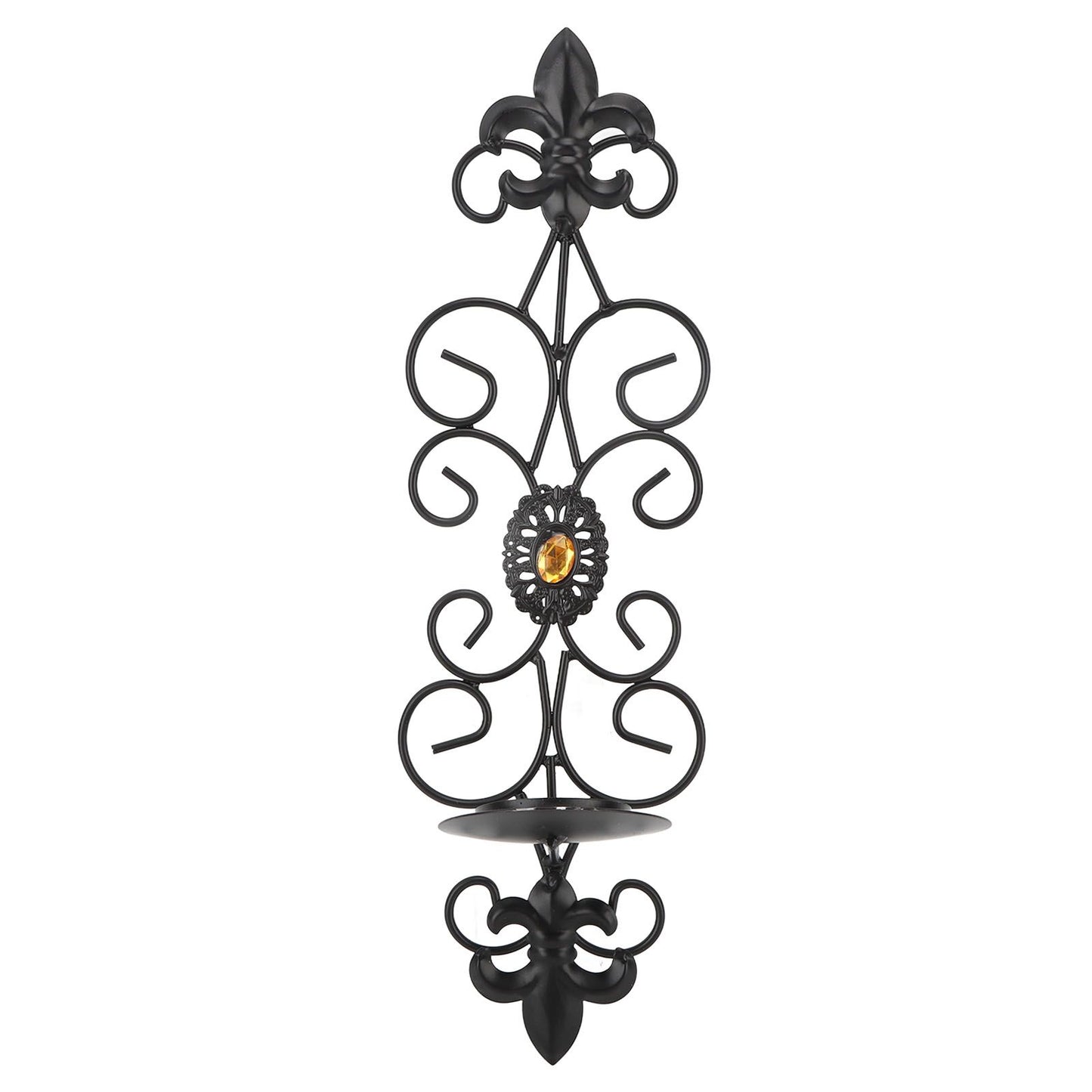 Wall Candle Holders Retro Diamond Encrusted Candlestick for Living Room Bedroom Decorations
