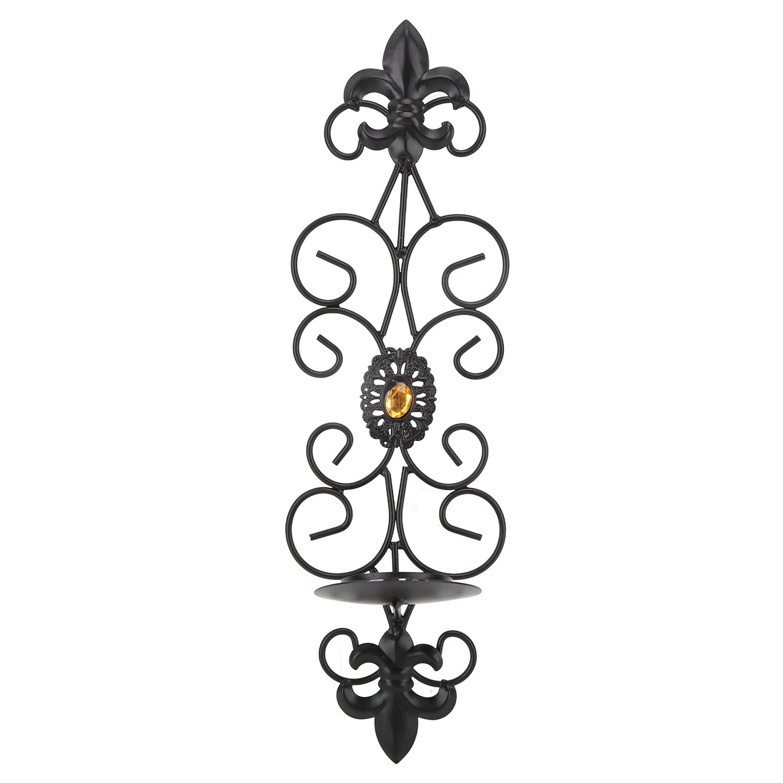 Wall Candle Holders Retro Diamond Encrusted Candlestick for Living Room Bedroom Decorations