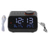 Alarm Clock Radio LED Digital Alarm Clock with FM Radio Music Temperature Humidity Display for Home Bedroom Desk Office Black