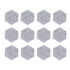 12PCS Hexagon Acoustic Panels High Density Sound Absorbing Panels Sound Proof Beveled Edge Wall Panels 14x12x7cm Light Gray