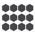 12PCS Hexagon Acoustic Panels High Density Sound Absorbing Panels Sound Proof Beveled Edge Wall Panels 14x12x7cm Dark Gray