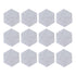 12PCS Hexagon Acoustic Panels High Density Sound Absorbing Panels Sound Proof Beveled Edge Wall Panels 14x12x7cm Silver Gray