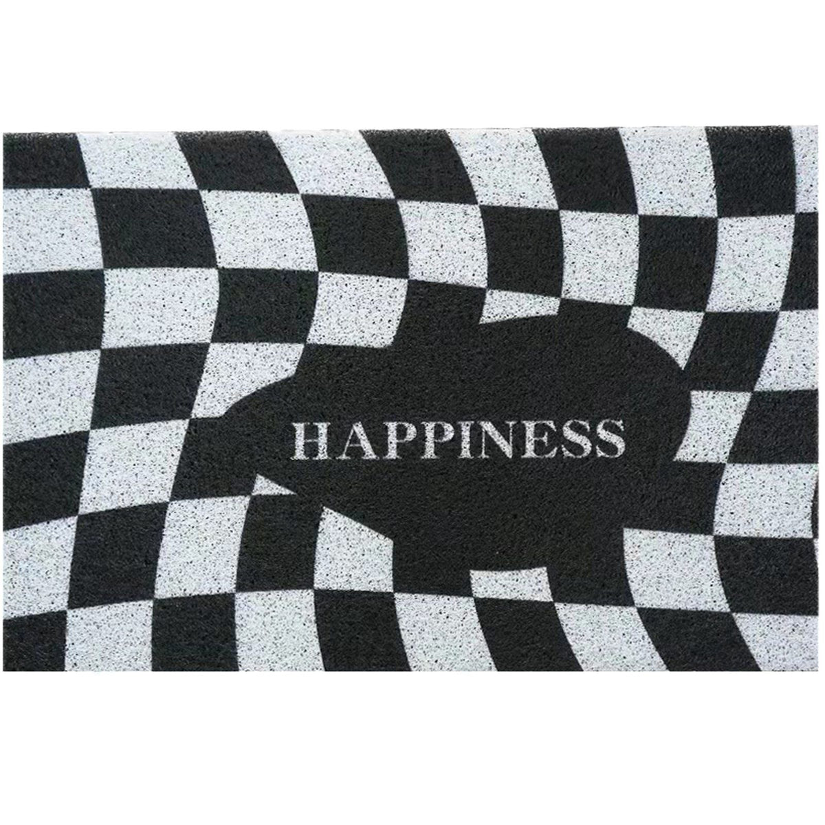 Checkerboard Kitchen Rugs Washable Hallway Entry Carpet Non Slip Entryway Runner Mat for Home Restaurant Office Black
