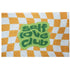 Checkerboard Kitchen Rugs Washable Hallway Entry Carpet Non Slip Entryway Runner Mat for Home Restaurant Office Yellow