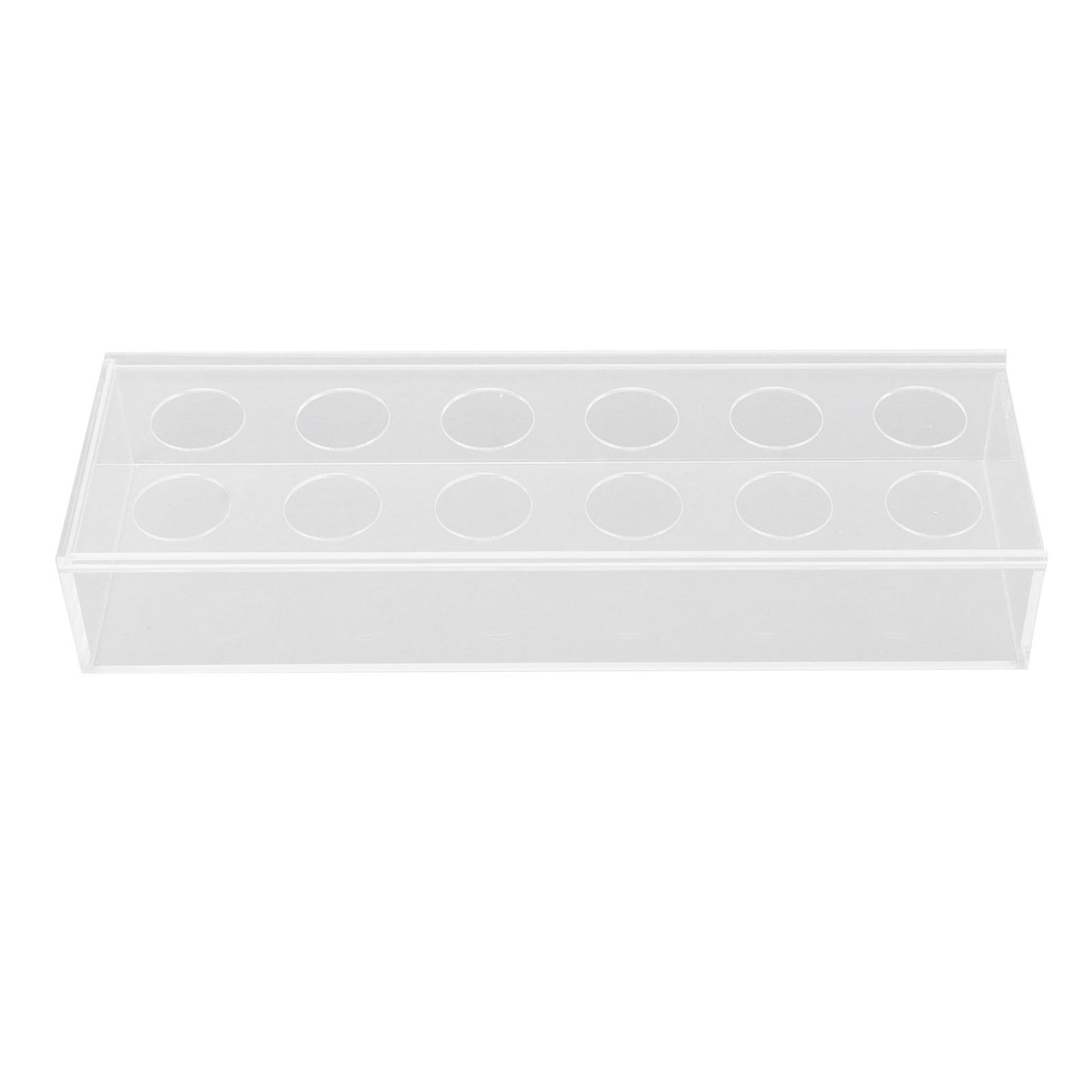 Rectangular Floral Centerpiece Clear Acrylic Flower Vase for Dining Table Wedding Party Home 12 Hole