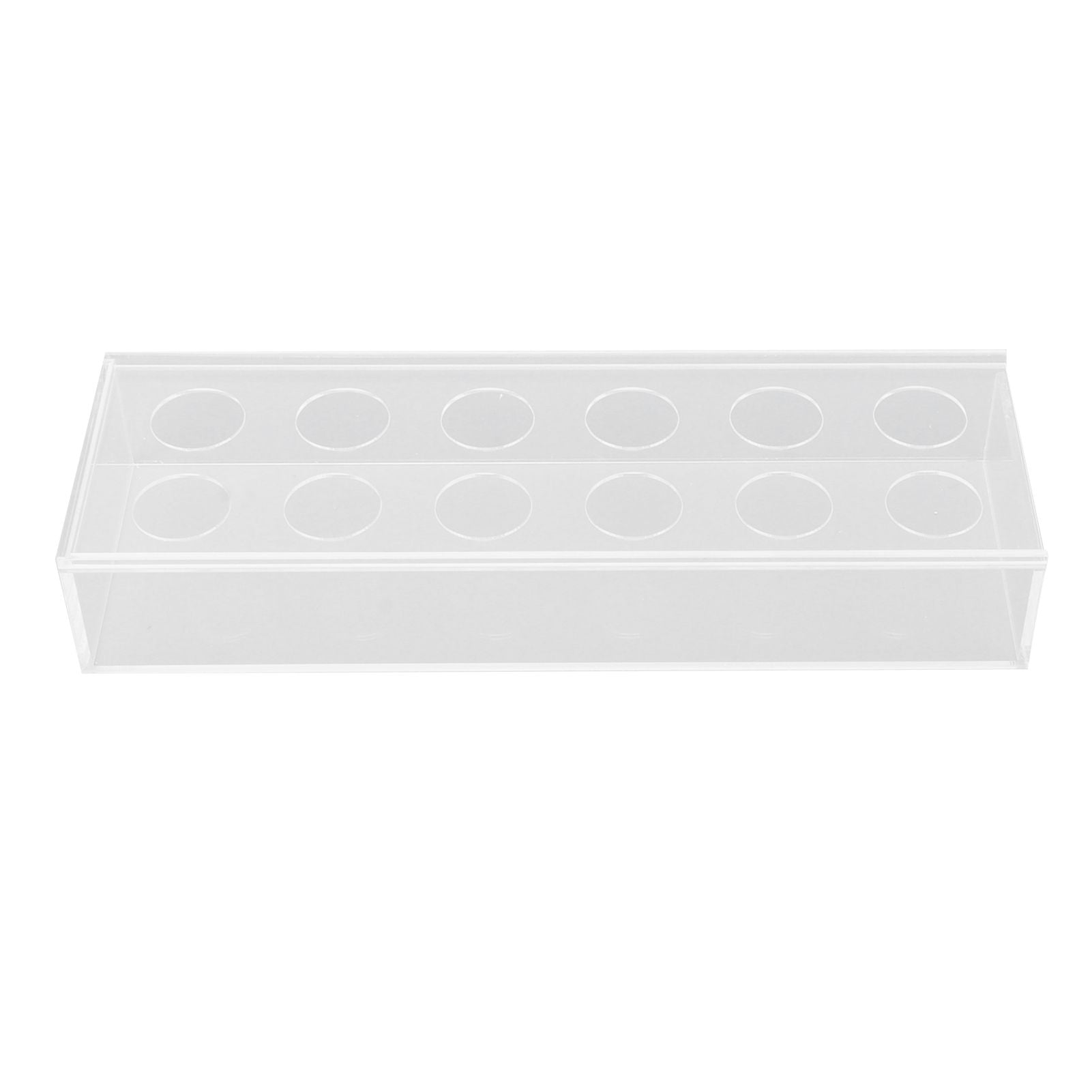 Rectangular Floral Centerpiece Clear Acrylic Flower Vase for Dining Table Wedding Party Home 12 Hole