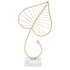 Leaf Sculpture Statue Light Luxury Marble Base Easy to Clean Home Decoration for Hallway