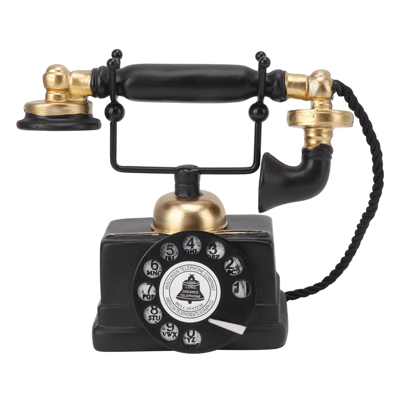 Large Retro Decorative Phone Model Resin Vintage Rotary Telephone Decor Statue Decoration for Cafe Bar Window Decor Type 14