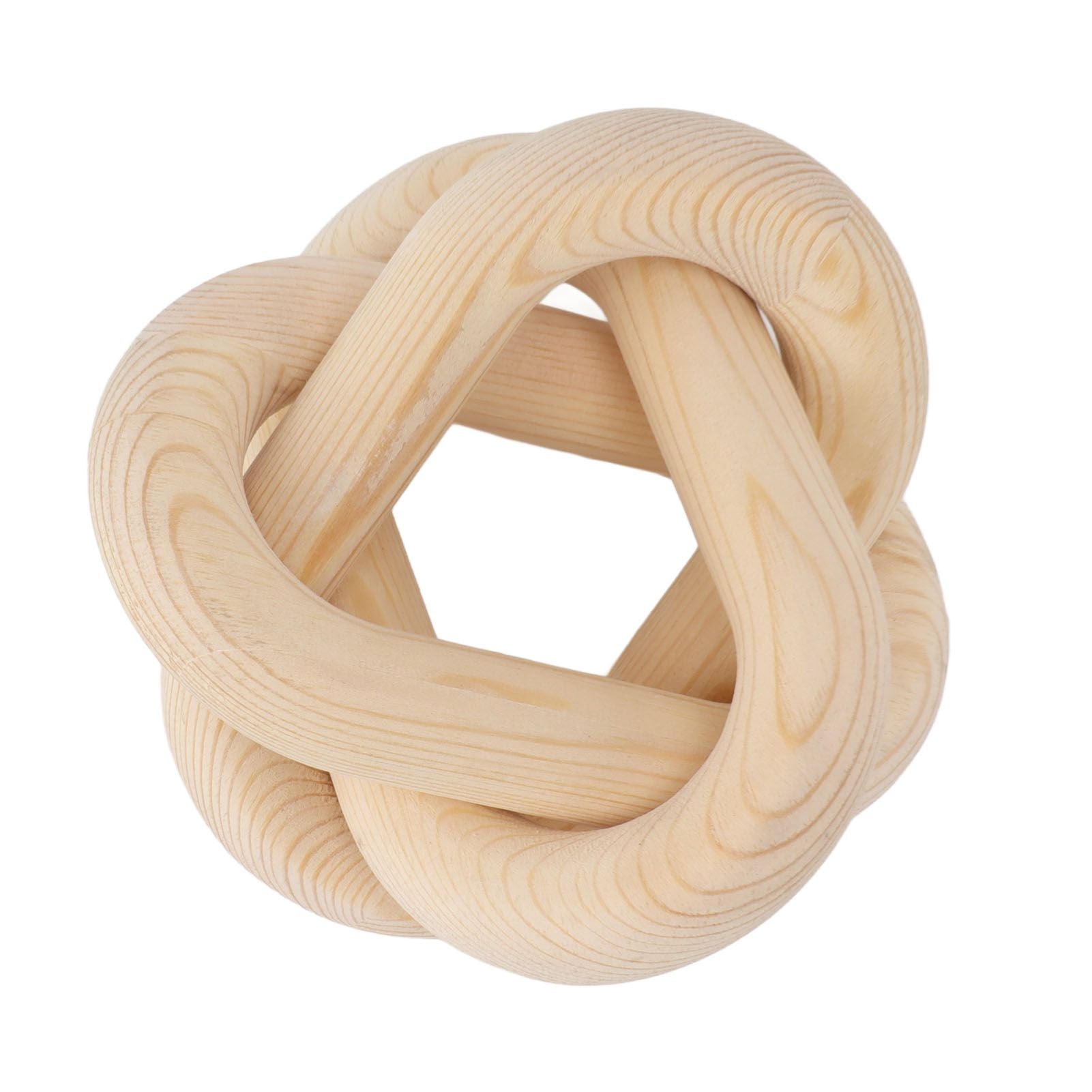 Decorative Wood Chain 3 Link Wood Chain Link Decorations for Home Living Room Coffee Shop Natural Wood Color
