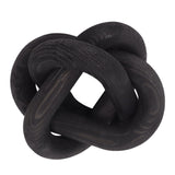 Decorative Wood Chain 3 Link Wood Chain Link Decorations for Home Living Room Coffee Shop Black