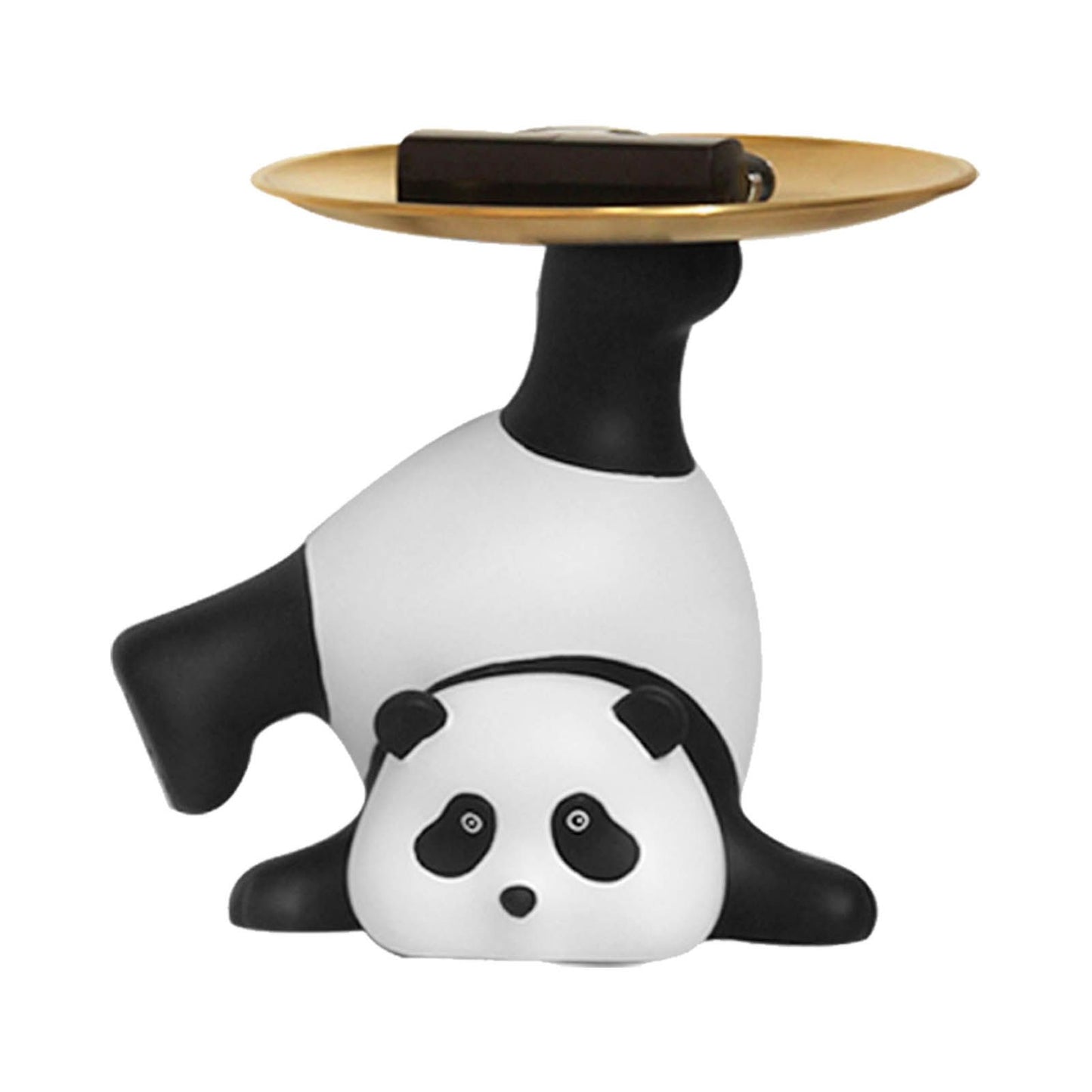 Panda Serving Tray Keys Wallets Fruit Holder Storage Ornament Home Office Table Decor Sculpture Panda Tray