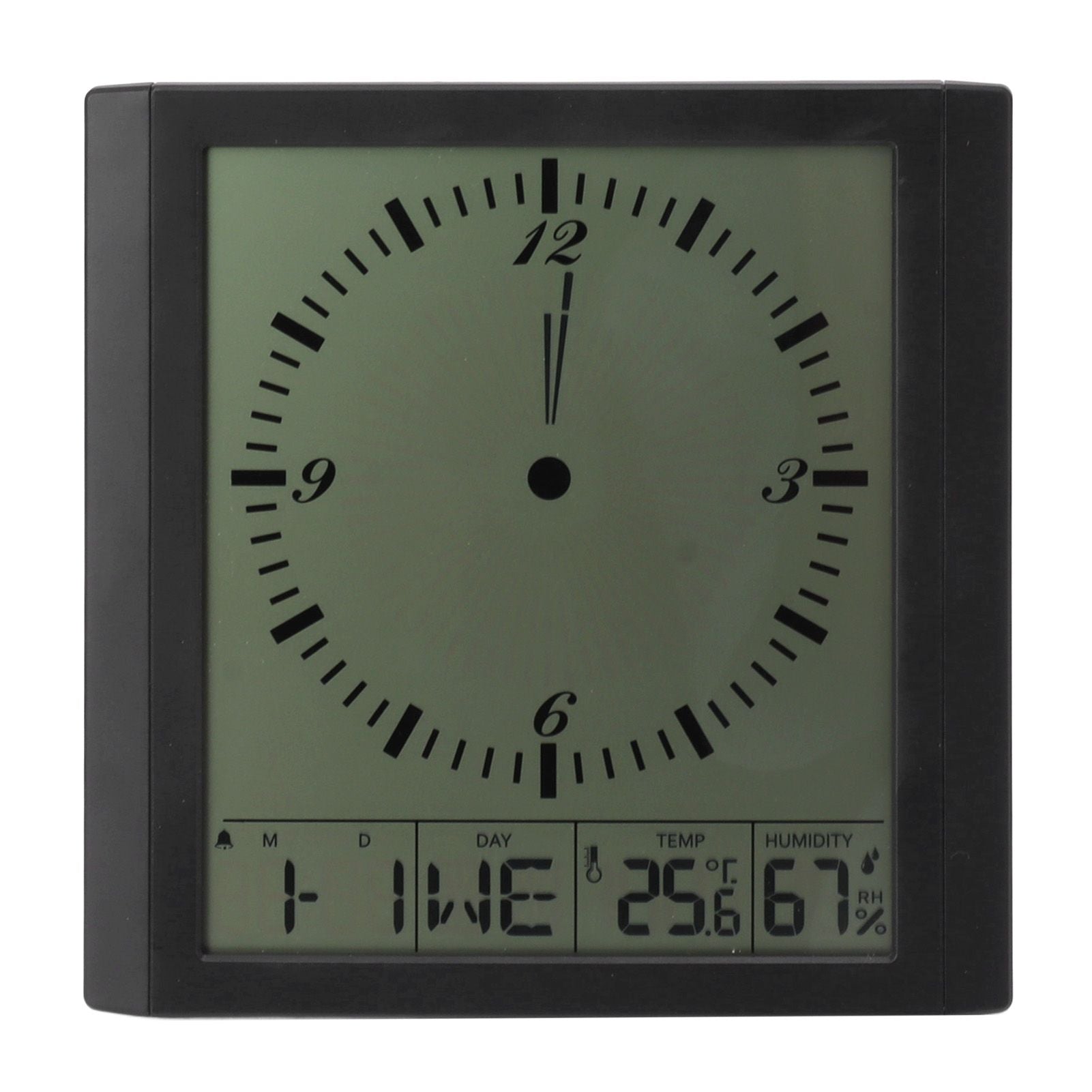 Wall Mounted Digital Display Clock 8.6 In Multifunction Large Digital Wall Clock Thermometer Hygrometer for Bedroom