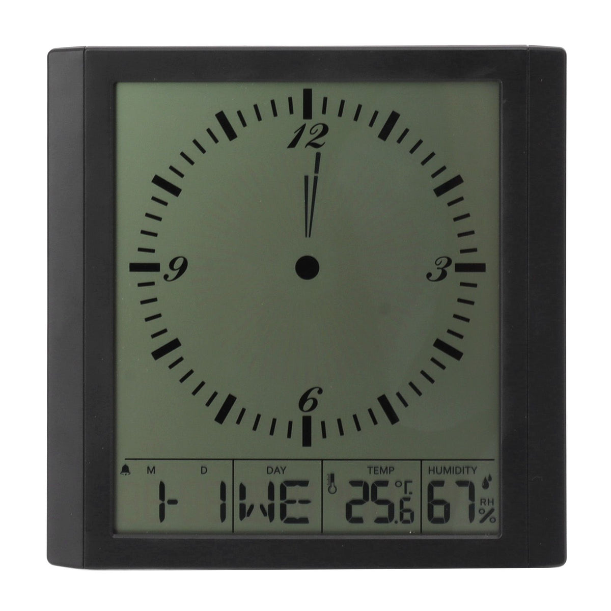 Wall Mounted Digital Display Clock 8.6 In Multifunction Large Digital Wall Clock Thermometer Hygrometer for Bedroom