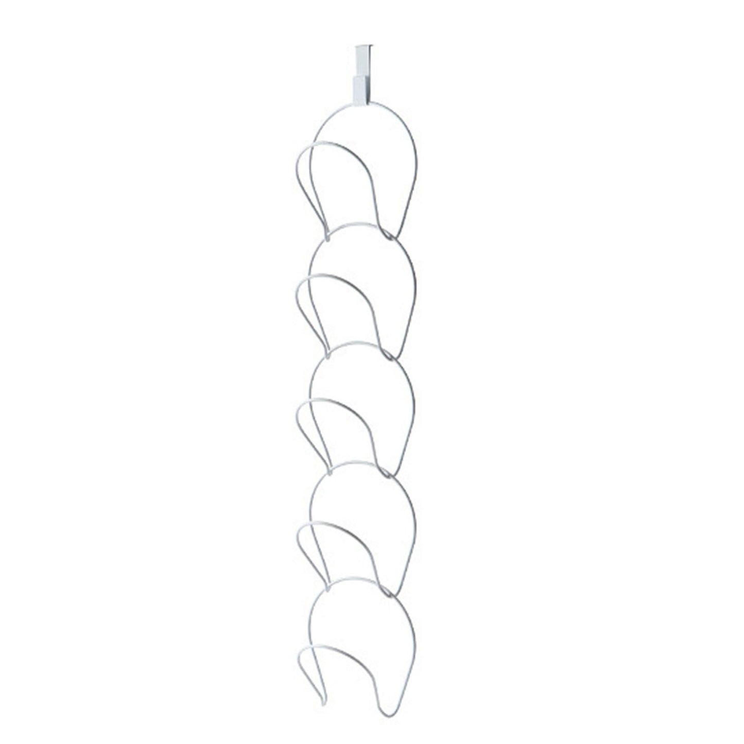 5Pcs Hat Rack Iron Punching Free Multi Layer Multifunctional Space Saving Hat Hanger Holder White