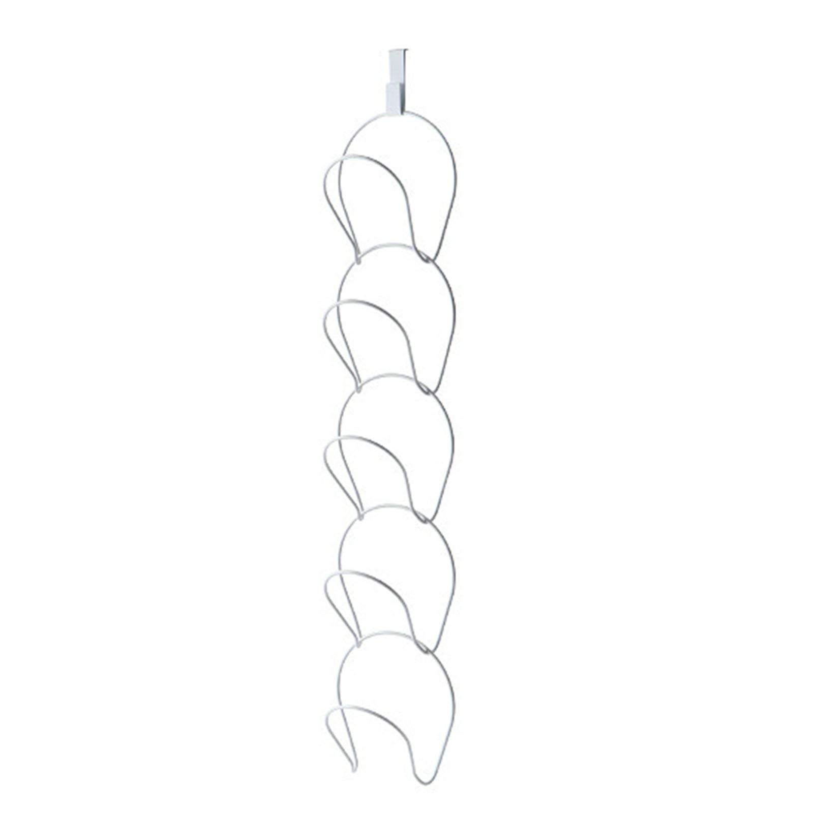 5Pcs Hat Rack Iron Punching Free Multi Layer Multifunctional Space Saving Hat Hanger Holder White
