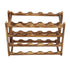 Wine Rack Pine Wood Wine Bottle Storage Shelf Display Organizer Decor for Countertop Home 4 Layer 20 Bottles Capacity