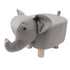 Animal Footstools Elephant Shaped Slip Resistant Silent Comfortable Stable Multi Purpose Cute Stool for Kids Light Gray