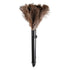 Feather Dusters Brown Washable Portable Compact Chicken Feathers ABS Mini Duster with Handle for Household