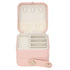 Jewelry Box Pink Portable Multi Layer PU Leather Jewelry Travel Case for Home Ring Earrings Necklace