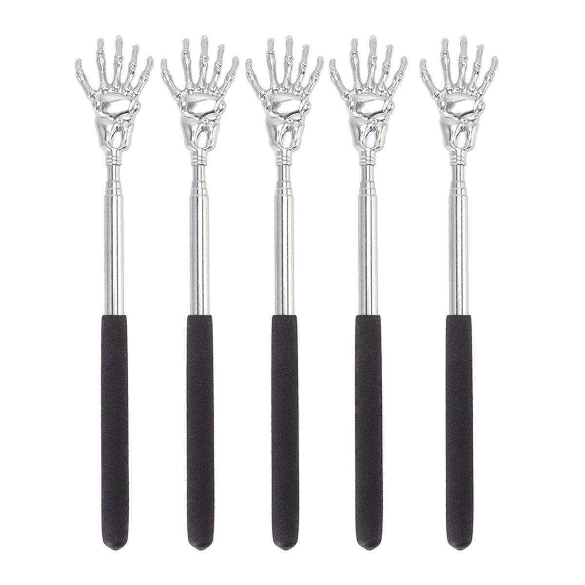 5Pcs Extendable Back Massager Stainless Steel Telescopic Portable Retractable Rear Back Scratcher