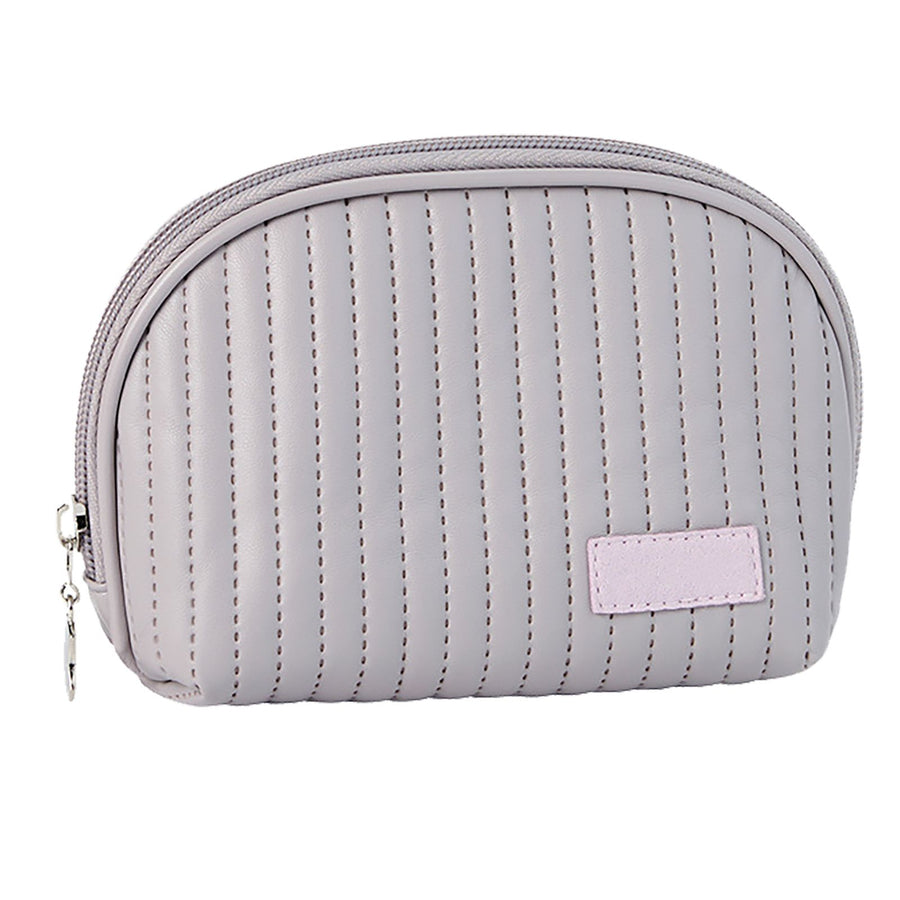 PU Leather Makeup Bag Portable Large Capacity Storage Travel Makeup Bag for Lipstick Cosmetic Purple