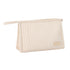 Cosmetic Bag Candy Color Large Capacity PU Leather Portable Travel Makeup Bag with Mesh Pocket Beige