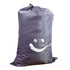 Laundry Bag Nylon Drawstring Cylinder for Household Travel Dirty Clothes Quilt Books Storage Dark Grey Smiling Face