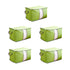5Pcs Clothing Folding Storage Bag Dustproof Quilt Organizer Non Woven Fabric Large Size Green