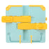 Reading Rack Foldable Portable Round Edges ABS Scratch Resistant Book Stand Holder for School Library Yellow Blue