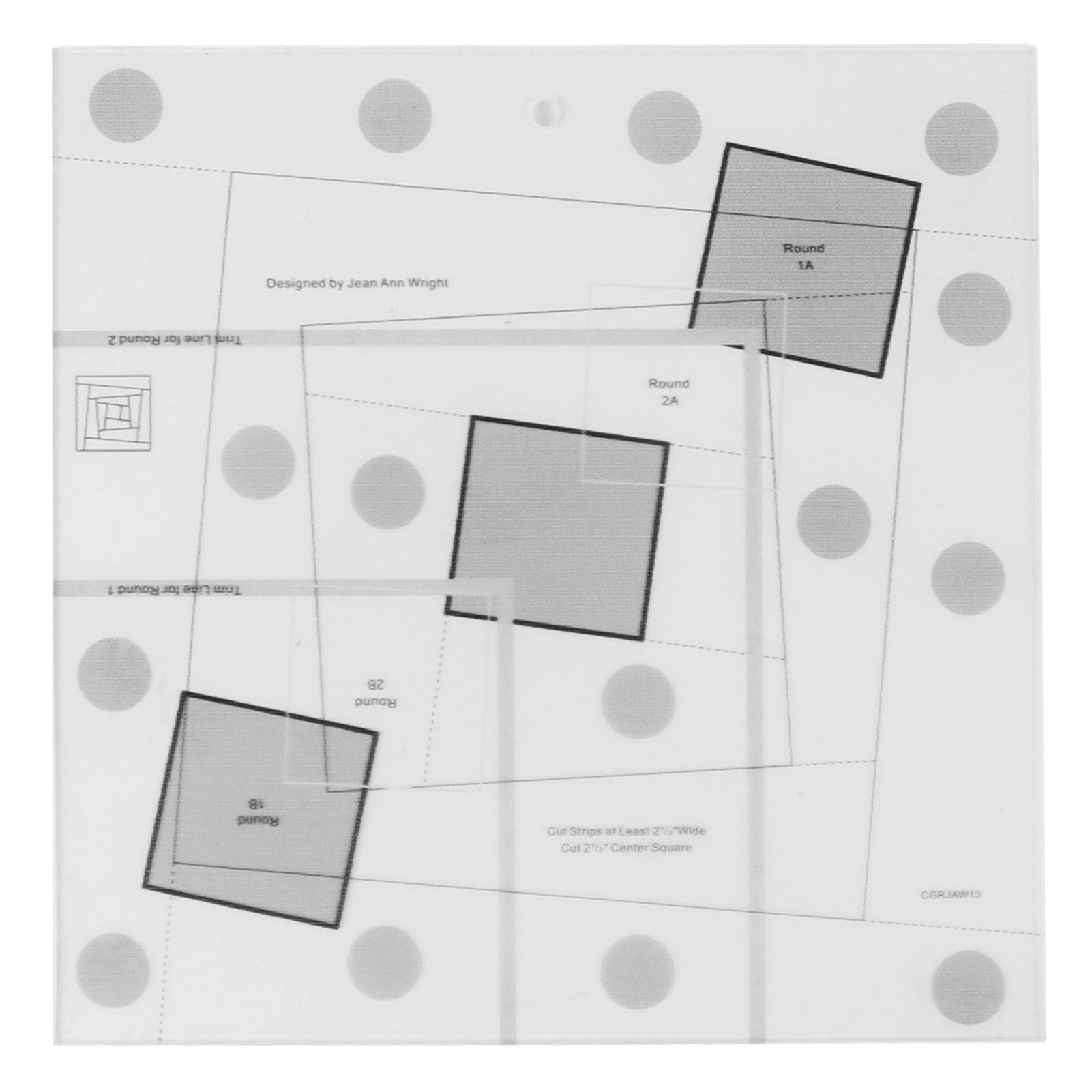 Log Cabin Quilt Ruler Transparent Acrylic Quilting Ruler Log Cabin Trim Tool