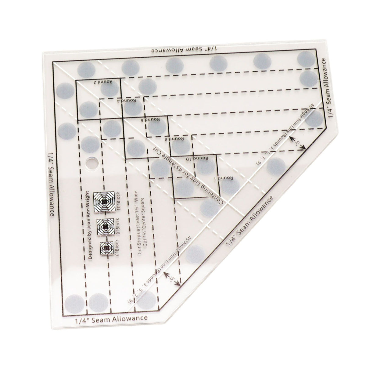 Mini Quilt Ruler Transparent Acrylic Precise Scale DIY Trim Tool Quilting Ruler for 6 8 10 Inch Finished Blocks