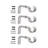 4PCS Curtain Rod Bracket Adjustable Heavy Duty Curtain Rod Wall Bracket Hooks with Installation Screws