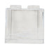 Clear Money Saving Bank Building Block Design Rectangular Transparent Coin Saving Box for Kids Boys Girls White 8.9x8.9x9.2cm / 3.5x3.5x3.6in