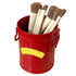 Pen Holder Metal Large Capacity Cute Practical Office Desk Pencil Holder for Study Classroom Red Free Size