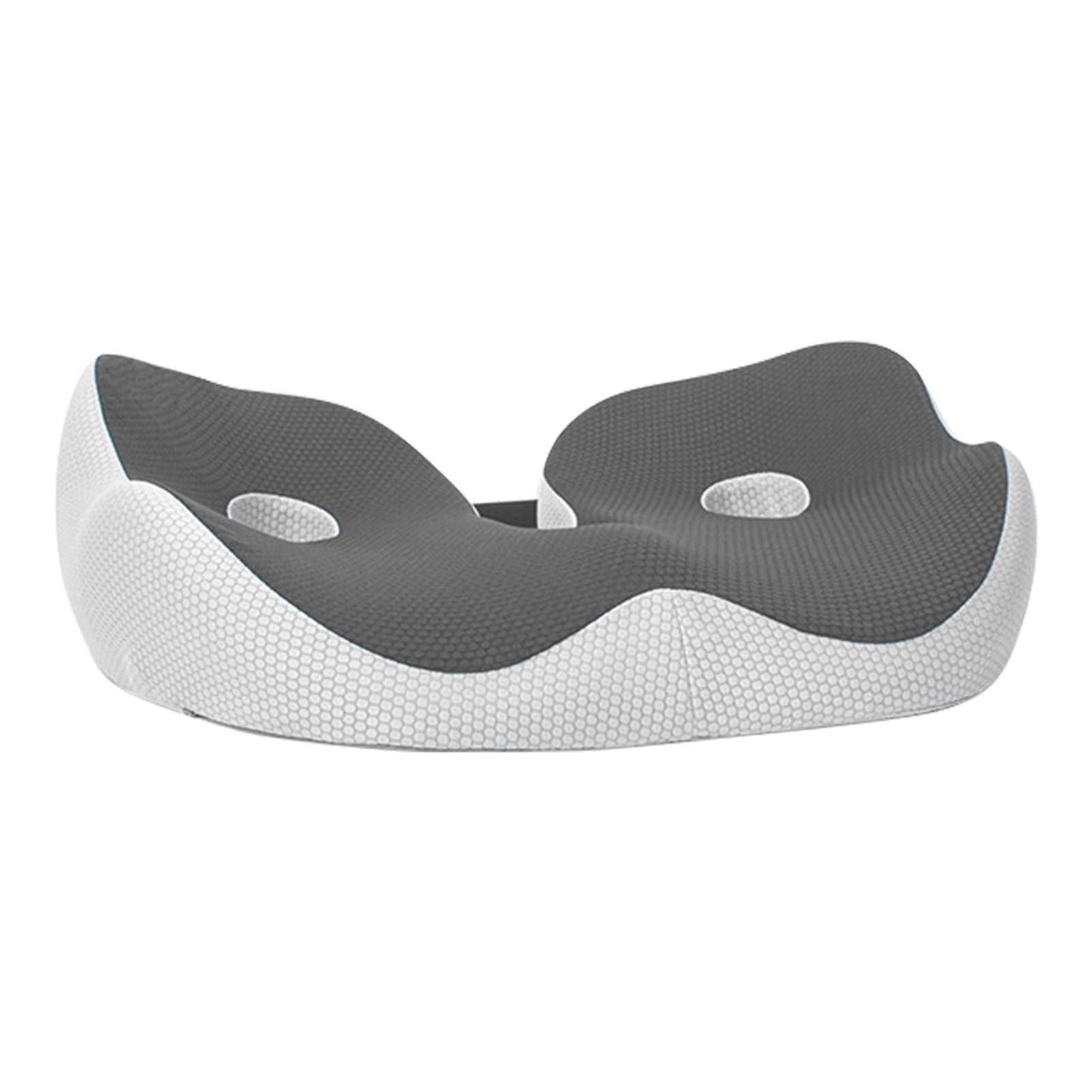 Seating Cushion Soft Comfortable Breathable Buckle Curved Chair Cushion for Office Working Dark Gray 48x39x14cm/18.9x15.4x5.5in(Approx.)