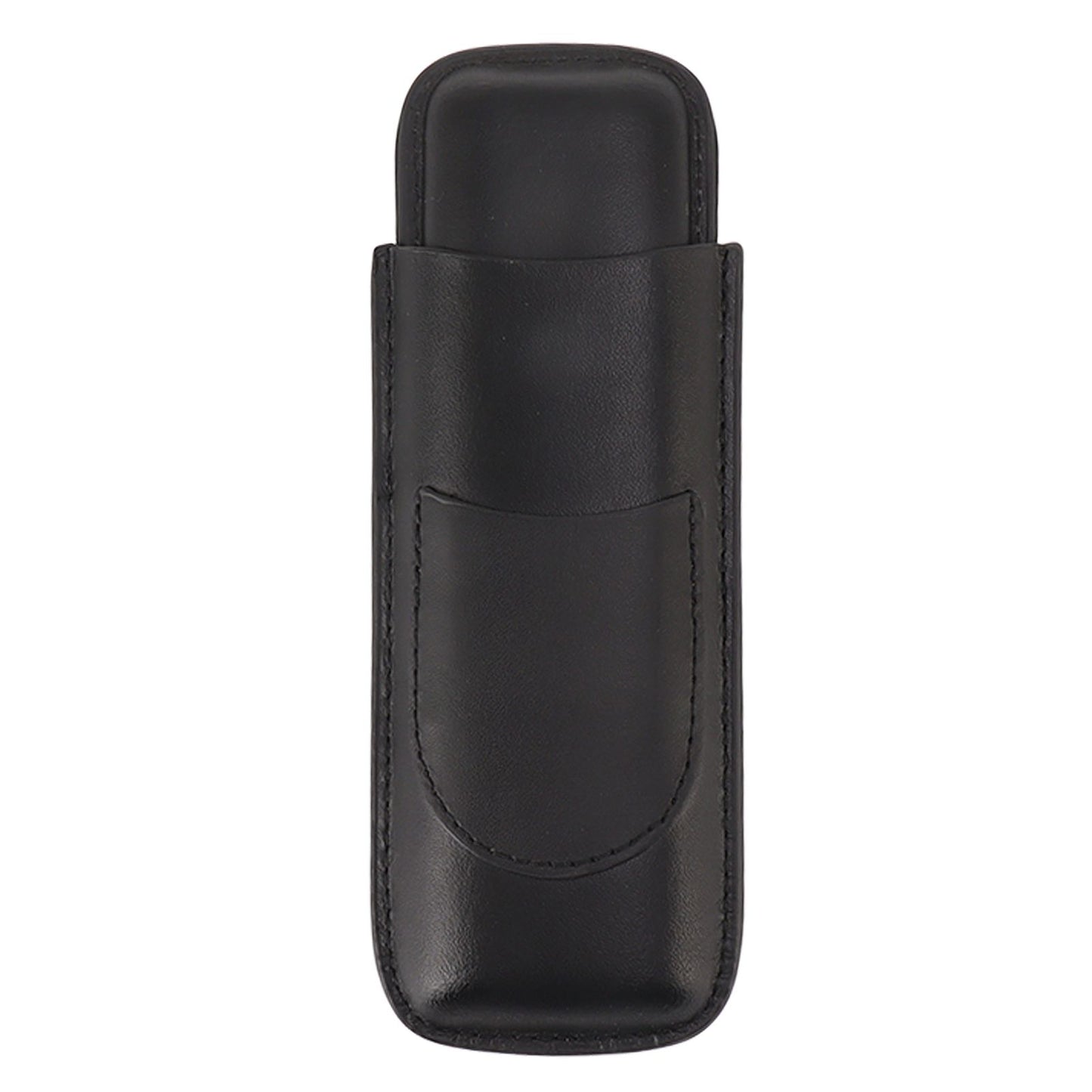 Cigar Case Elegant Vintage Hand Crafted Slim Portable 2 Fingers Cigar Holder for Travel Party Business Black