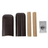 2 Finger Travel Cigar Holder Wearproof Portable Fashion Ventilate Leather Cigar Case with Cutter for Business