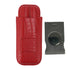 2 Finger Cigar Case Cigar Sleeve Portable Travel Cigar Holder Moisturizing Function With Cutter Red