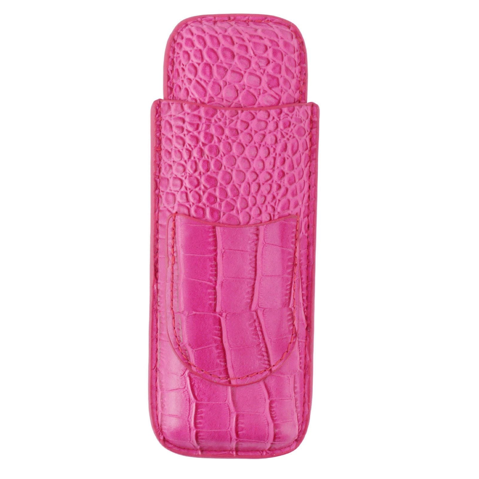 Cigar Case Holder Soft Leather Portable Wear Resistant Vintage Cigar Humidor for Birthday Pink