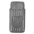 3 Finger Cigar Case Woven Pattern Portable Travel Leather Cigar Humidor Case Smoking Accessories Silver