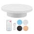 Rotating Display Stand White Plug in Remote Control Load Bearing 3kg Automatic Rotating Stand for Products Diameter 20cm / 7.9in
