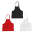 3Pcs Children Aprons Baking DIY Kids Aprons with Pockets for Boys Girls Aged 3‑6 White Red Black M Size 56cm Length