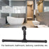 Wall Mount Clothes Rack Floating Iron Pipe Coat Hat Rack Multifunctional Clothing Hanger Black